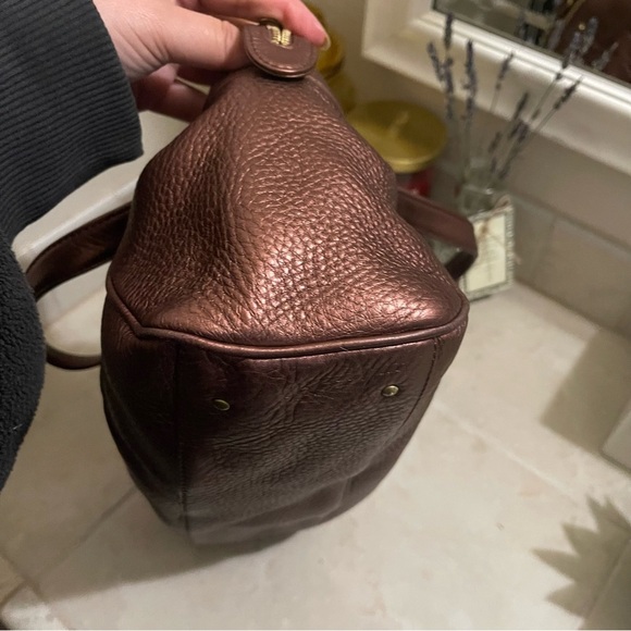 COLE HAAN- bronzed metallic leather purse -EUC - Picture 10 of 10